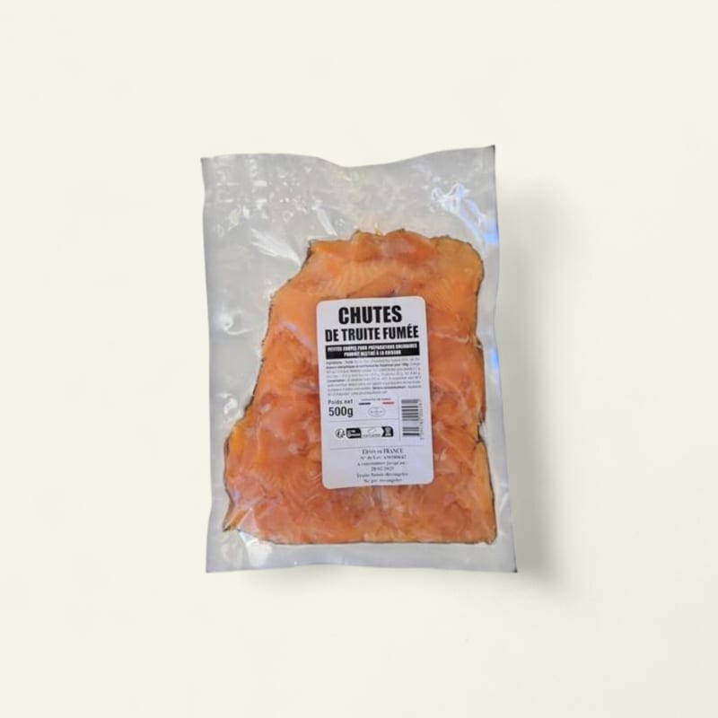 Chutes de truite fumée 500g