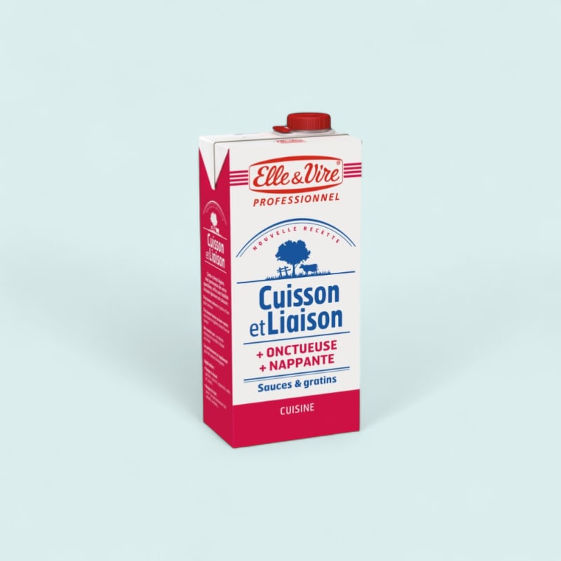 Crème liquide 12% cuisson et liaison Elle & Vire 1L