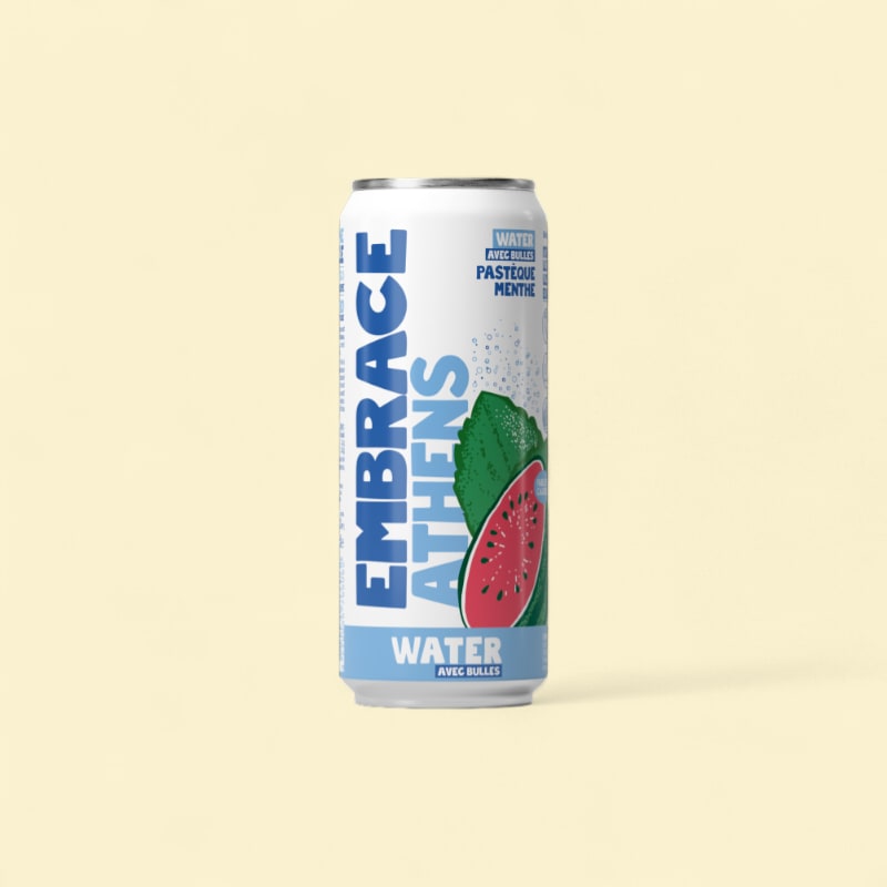 Water avec bulles Embrace Athens Pastèque Menthe 12x33cl