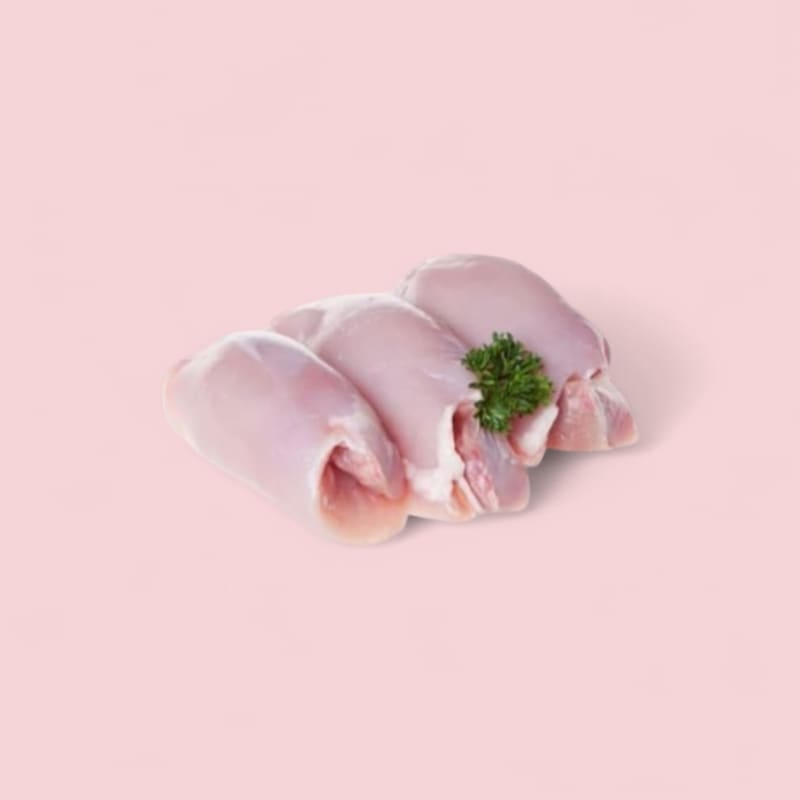 Haut de cuisse de poulet UE halal S/OS S/Peau 4,5kg S/V