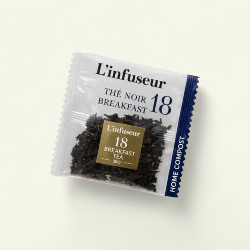 50 SACHETS THÉ NOIR BREAKFAST BIO -  L'INFUSEUR (Home Compost)