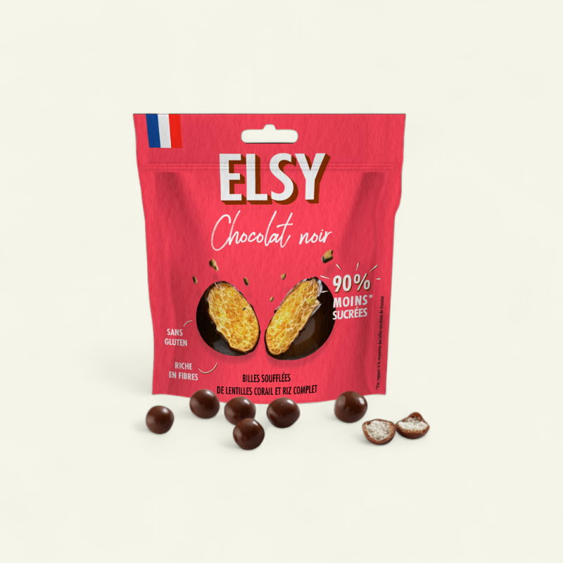 16 sachets - Billes Chocolat noir 90% moins sucrées 50g