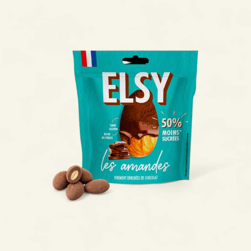 16 sachets - Amandes finement torréfiées enrobées de chocolat 75g