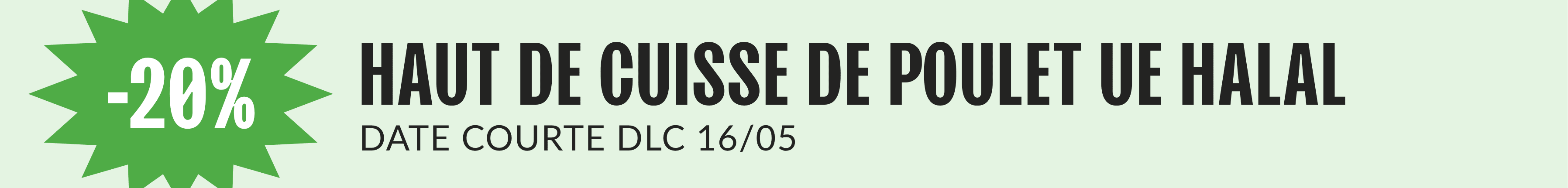 Haut de cuisse de poulet UE halal S/OS S/Peau 4,5kg S/V