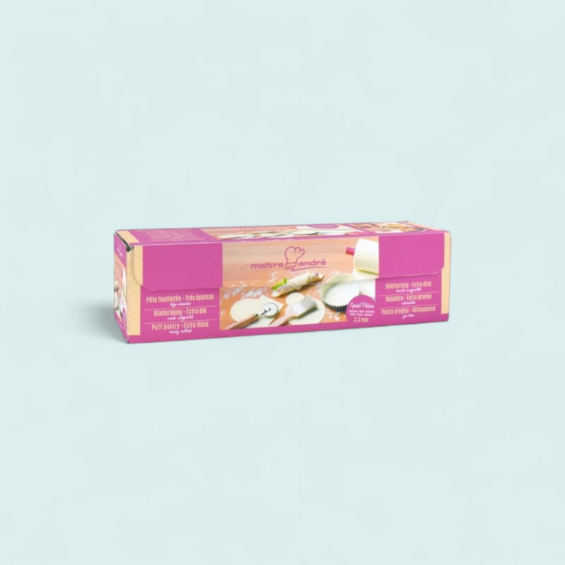 Pâte feuilletée pâtissière au beurre épaisseur 3,3mm 4,25kg