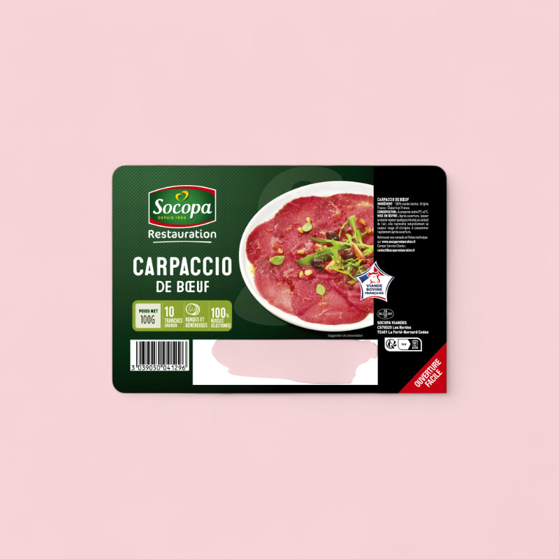 Carpaccio 100g tranches rondes Socopa VBF X12