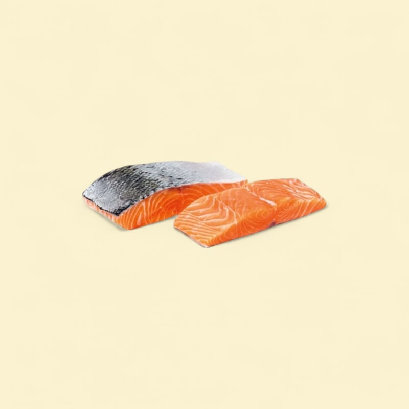 Pavé de saumon avec peau TRIM C~140g X16 S/AT