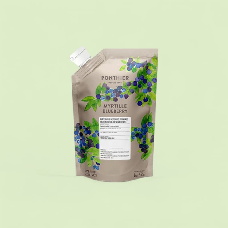 Purée de myrtille frais Ponthier 1kg