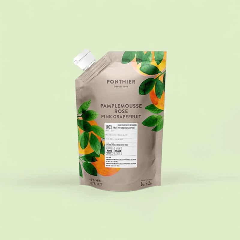 Purée de pamplemousse rose frais Ponthier 1kg 