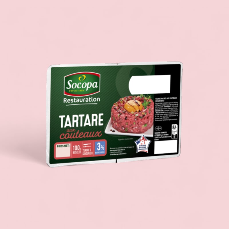 Tartare au couteau Socopa 150g 3%MG VBF X8