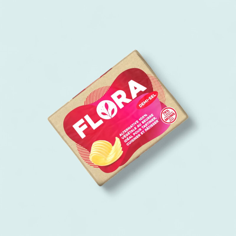 Beurre demi sel végétal Flora 250gr