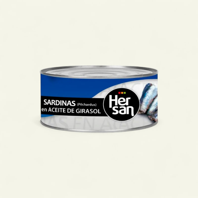 Sardines à l'huile de tournesol boîte 900g / 630g PNE