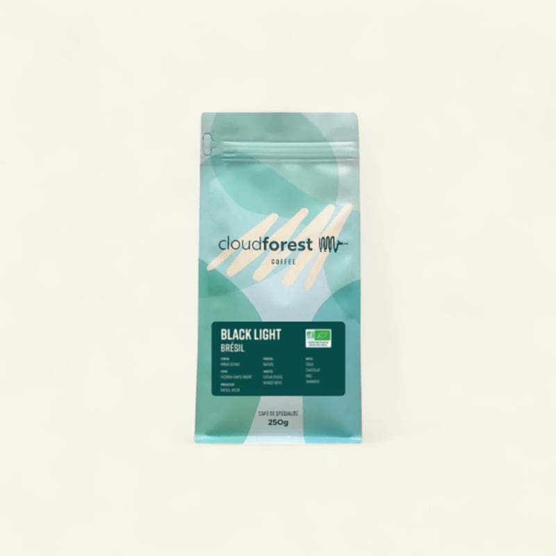 Café en grains Black Light BIO Brésil - Espresso 1kg
