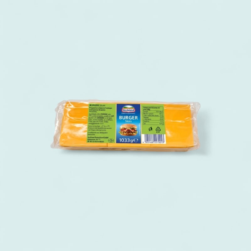 Fromage fondu pour burger 84 tranches ~1kg