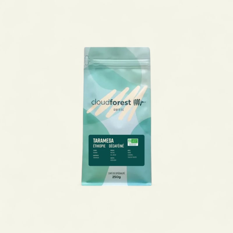 Café en grains DECAFEINE Ethiopie BIO - Espresso / Filtre 1kg