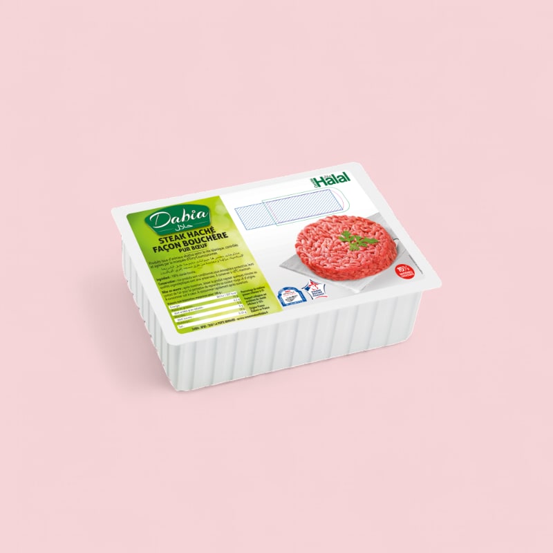 Steak haché halal Socopa 150g façon bouchère 15%MG VBF X8