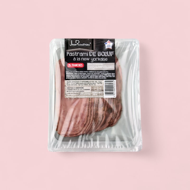 Pastrami de bœuf français tranché 300g 