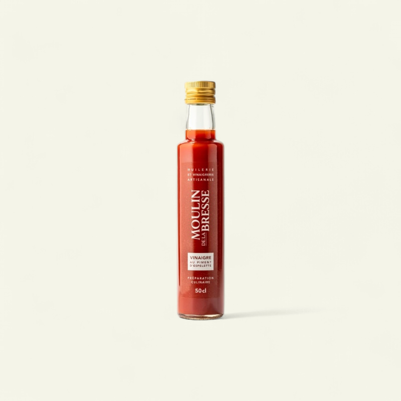 Vinaigre Piment d'Espelette - 50cl - Moulin de la Bresse – grossiste ...