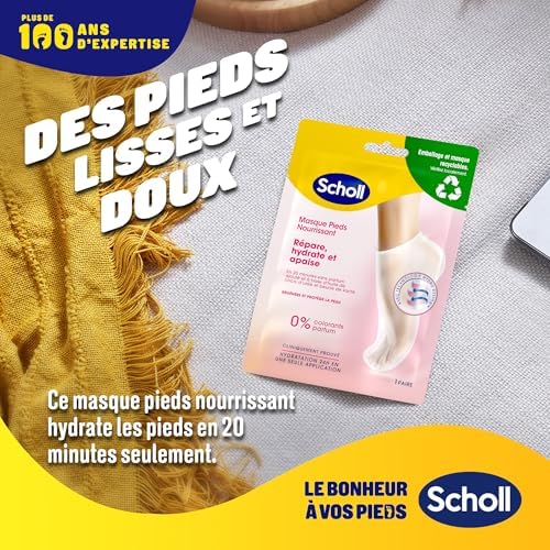 Vue 4 de Scholl Masque Pieds Nourrissant