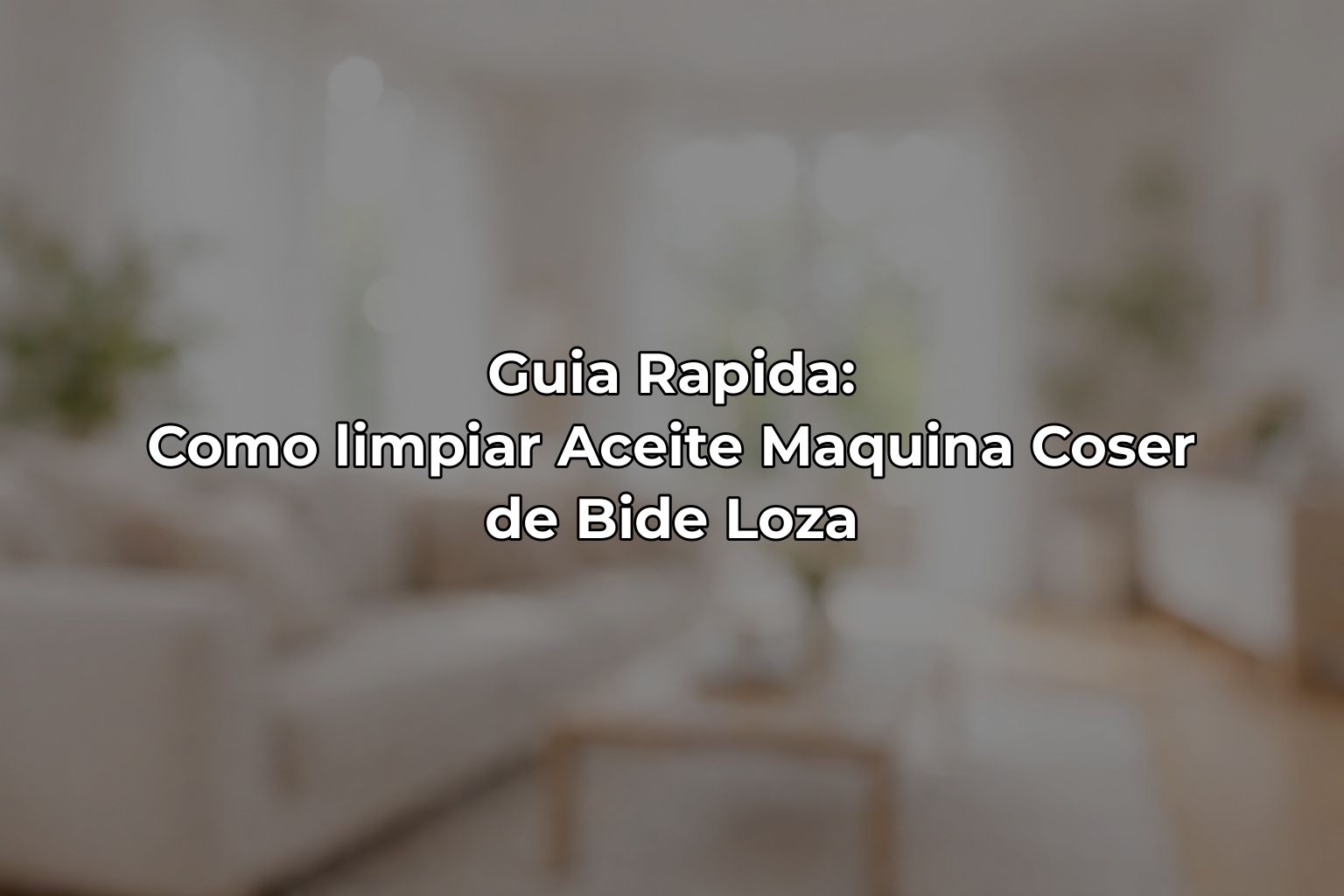 Guia Rapida: Como limpiar Aceite Maquina Coser de Bide Loza