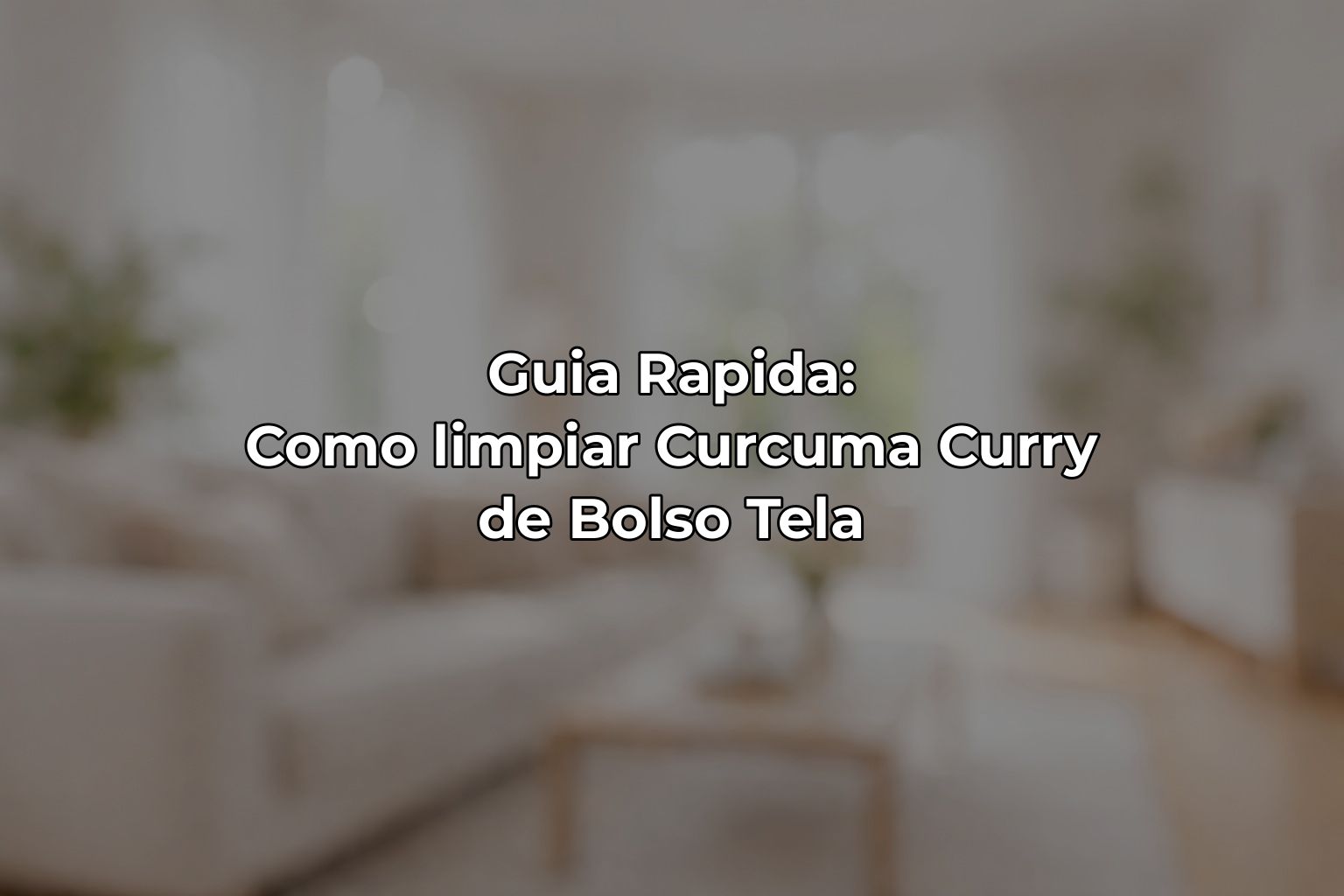 Guia Rapida: Como limpiar Curcuma Curry de Bolso Tela