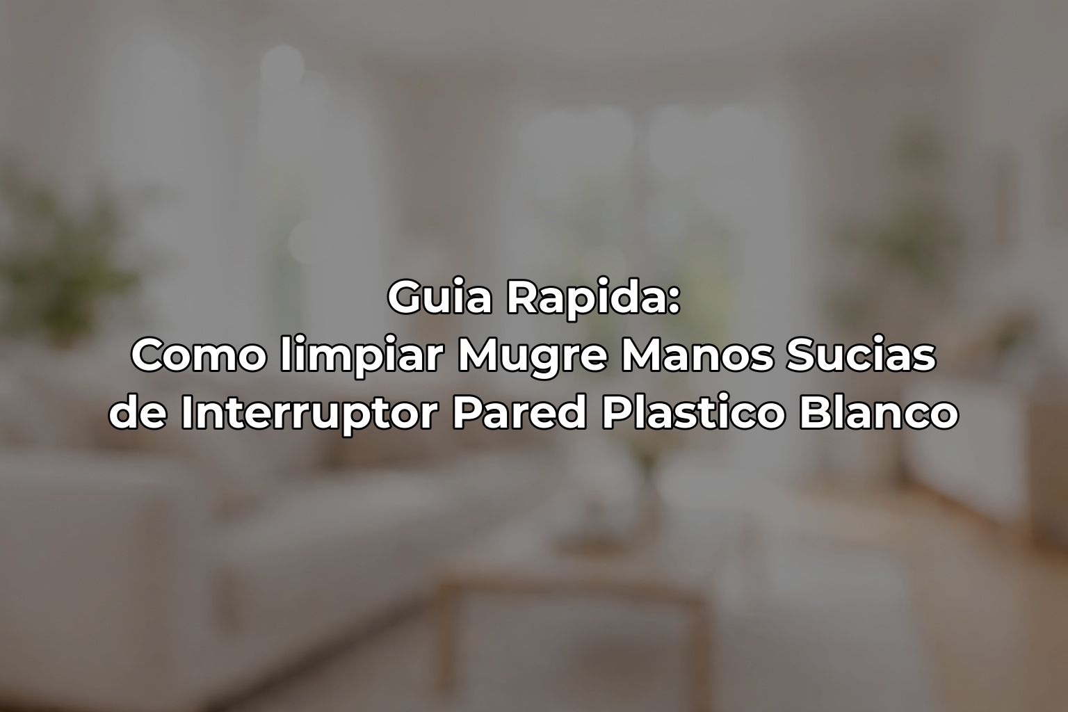 Guia Rapida: Como limpiar Mugre Manos Sucias de Interruptor Pared Plastico Blanco