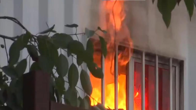 Delhi fire Massive blaze engulfs labour jhuggis near Udyog Bhawan
