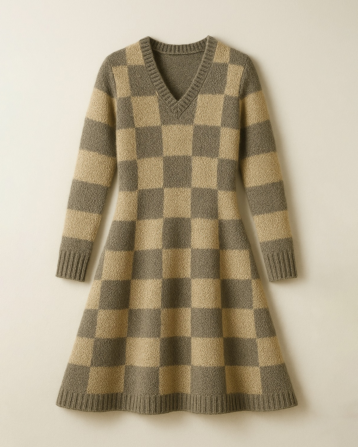 Checkered Dress in person