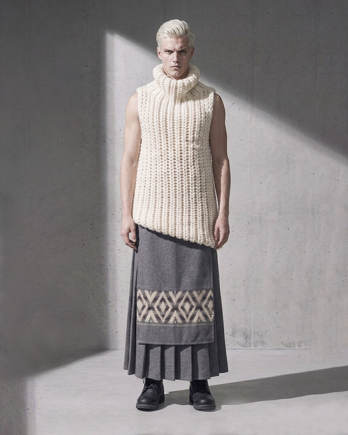 Wool Skirt in person