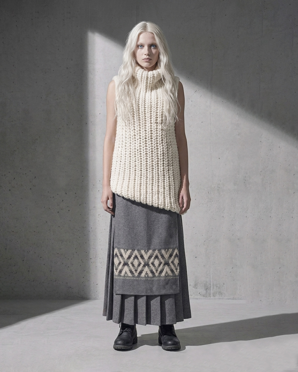 Wool Skirt in person