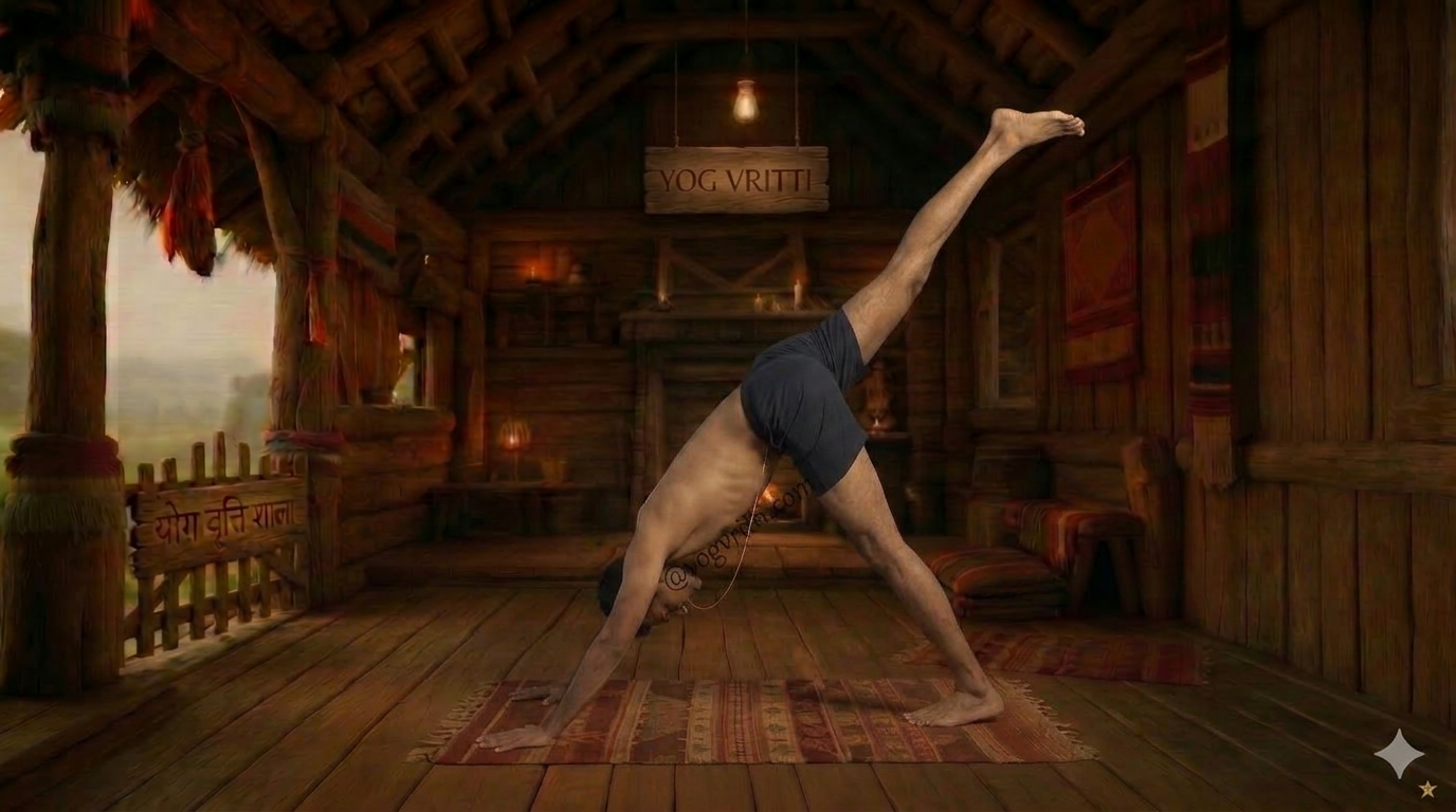 Adho Mukha Svanasana Variation One Leg Lifted