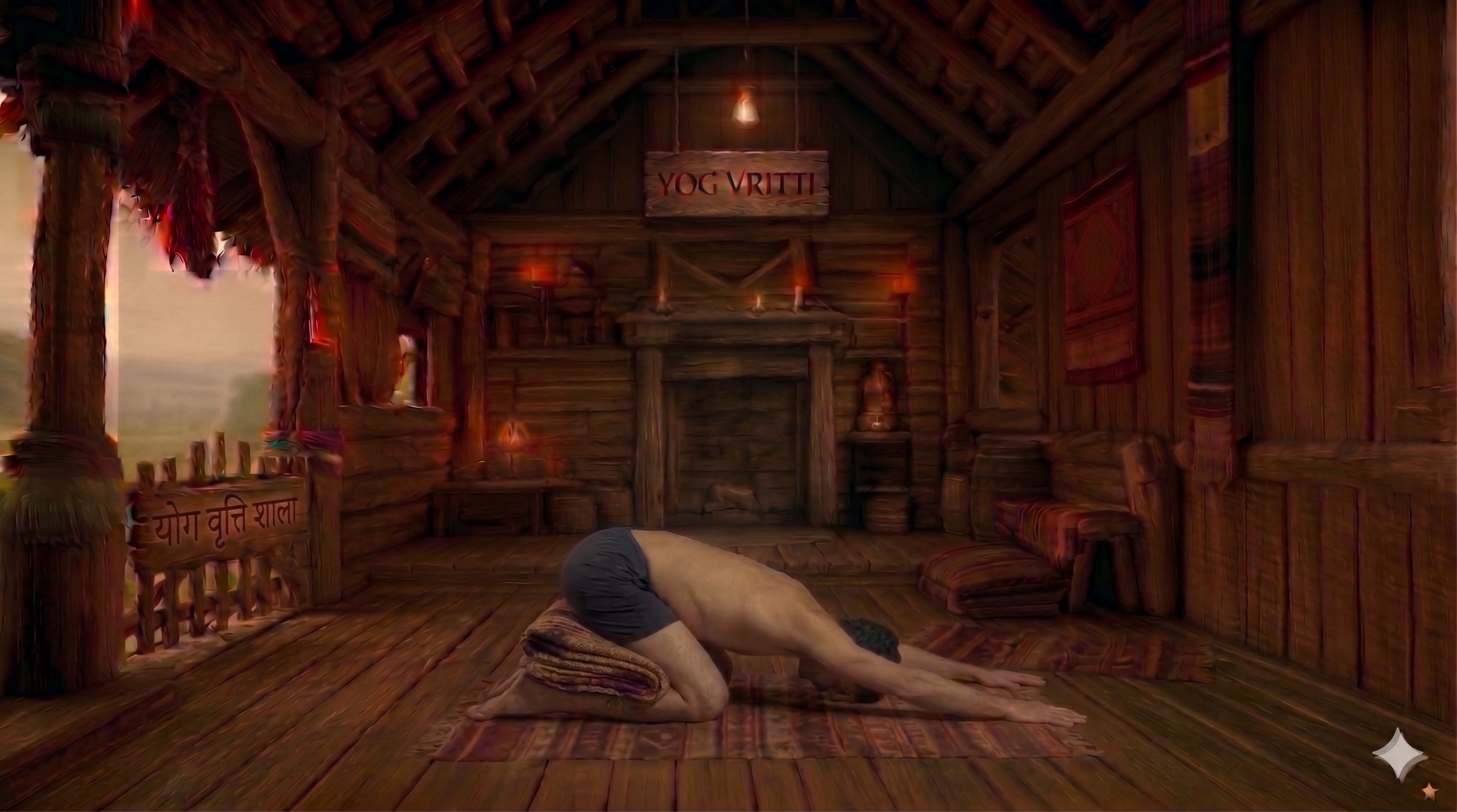Adho Mukha Virasana (with blanket)