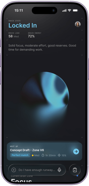 Zone app Locked In state
