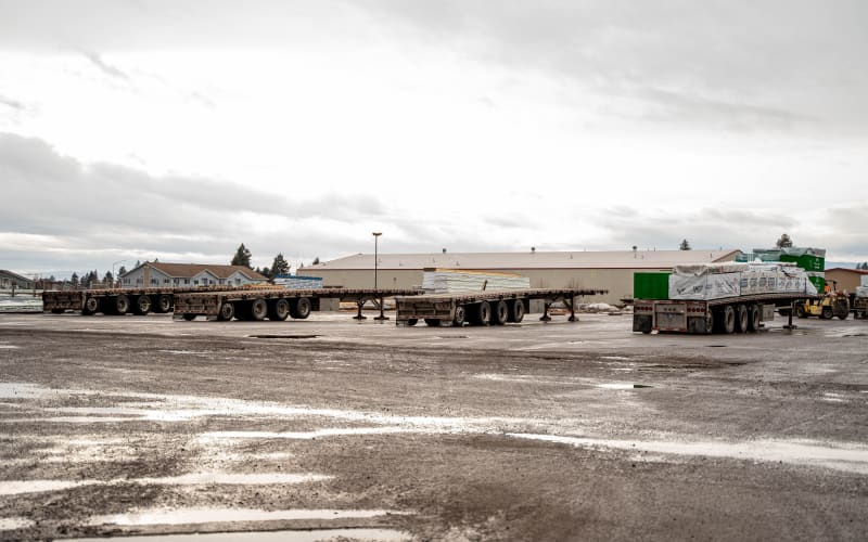 WBC distribution warehouse with organized building materials
