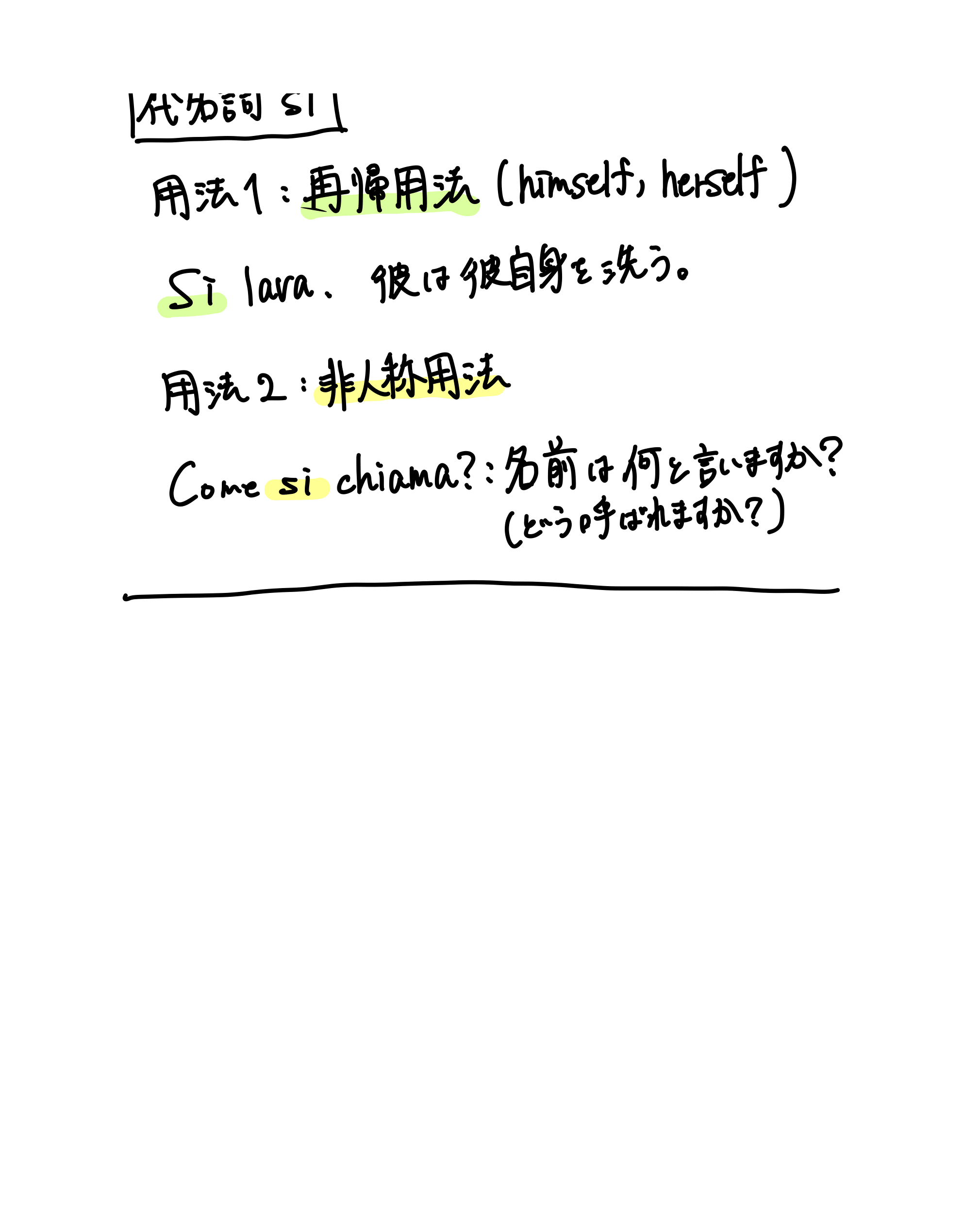 イタリア語　学習メモ（20ページ目）