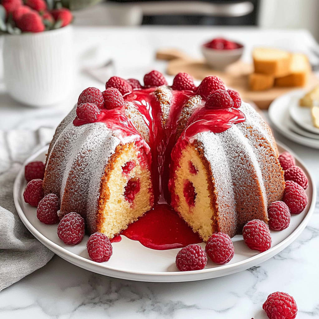 White Chocolate Raspberry Bundt Cake: Indulgent Delight