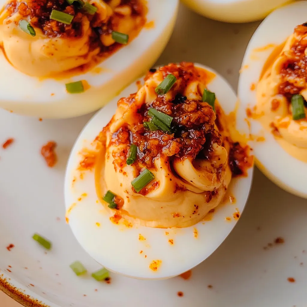 Spicy Chili Garlic Deviled Eggs: Flavor Explosion Awaits