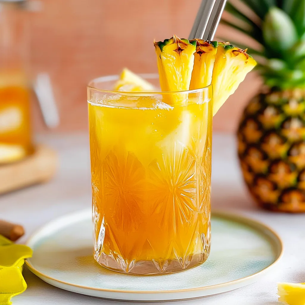 Pineapple Ginger Iced Tea: Refreshingly Tropical Delight