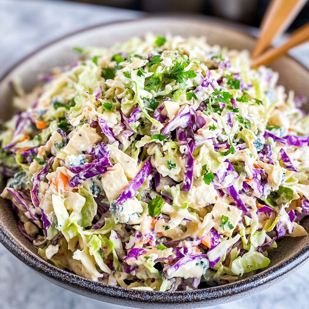 Gourmet Blue Cheese Coleslaw: Irresistibly Creamy Delight