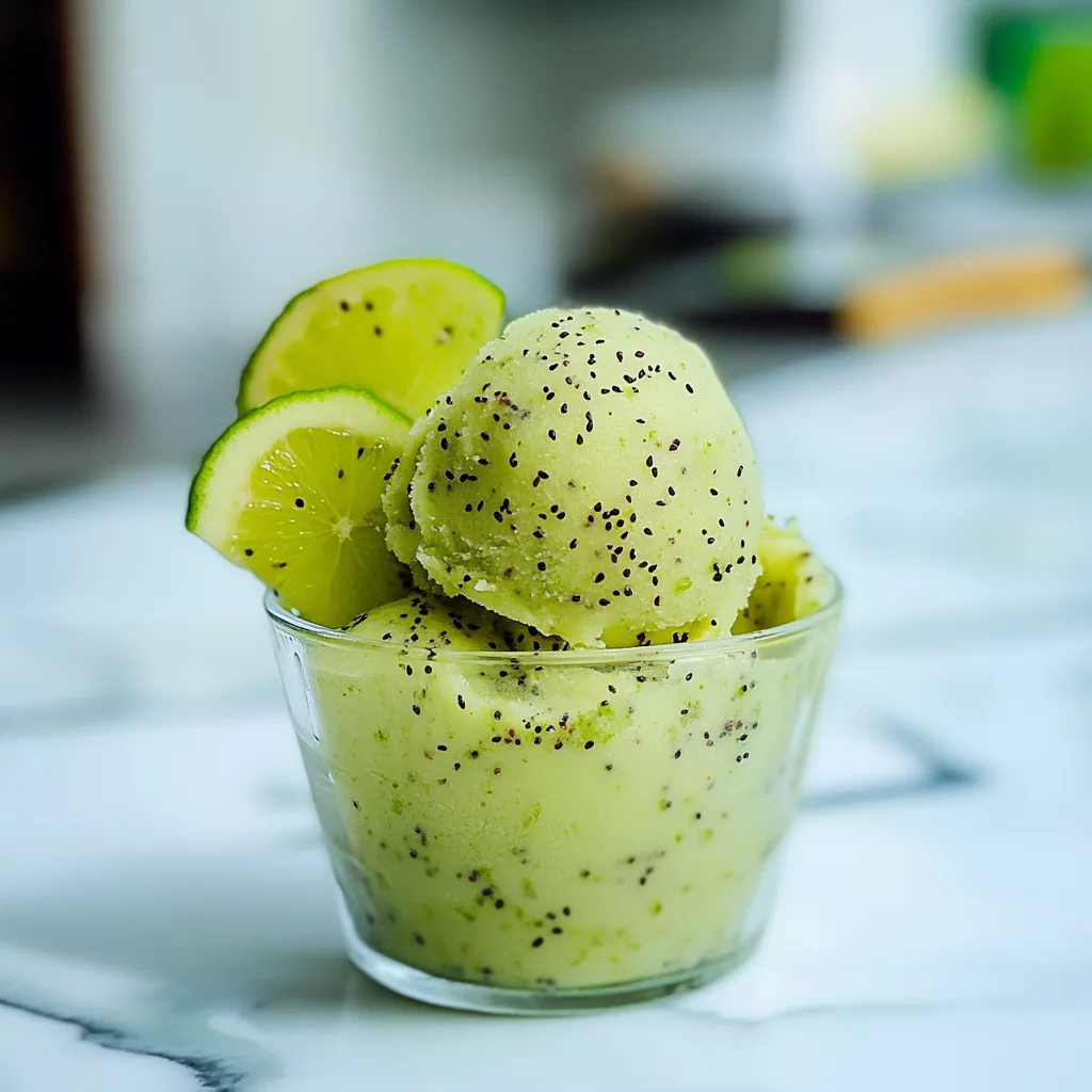 Kiwi Lime Sorbet: A Refreshing Summer Delight
