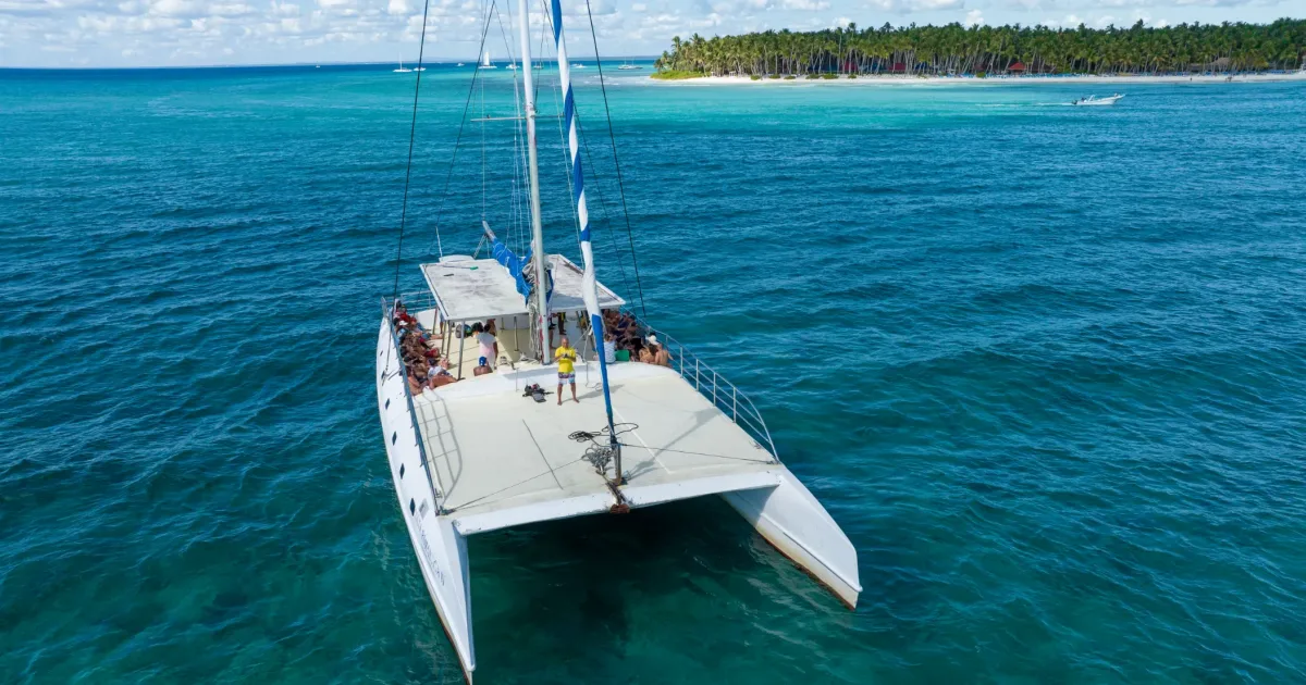 Fotografía aérea de Isla Saona capturada por piloto de drone