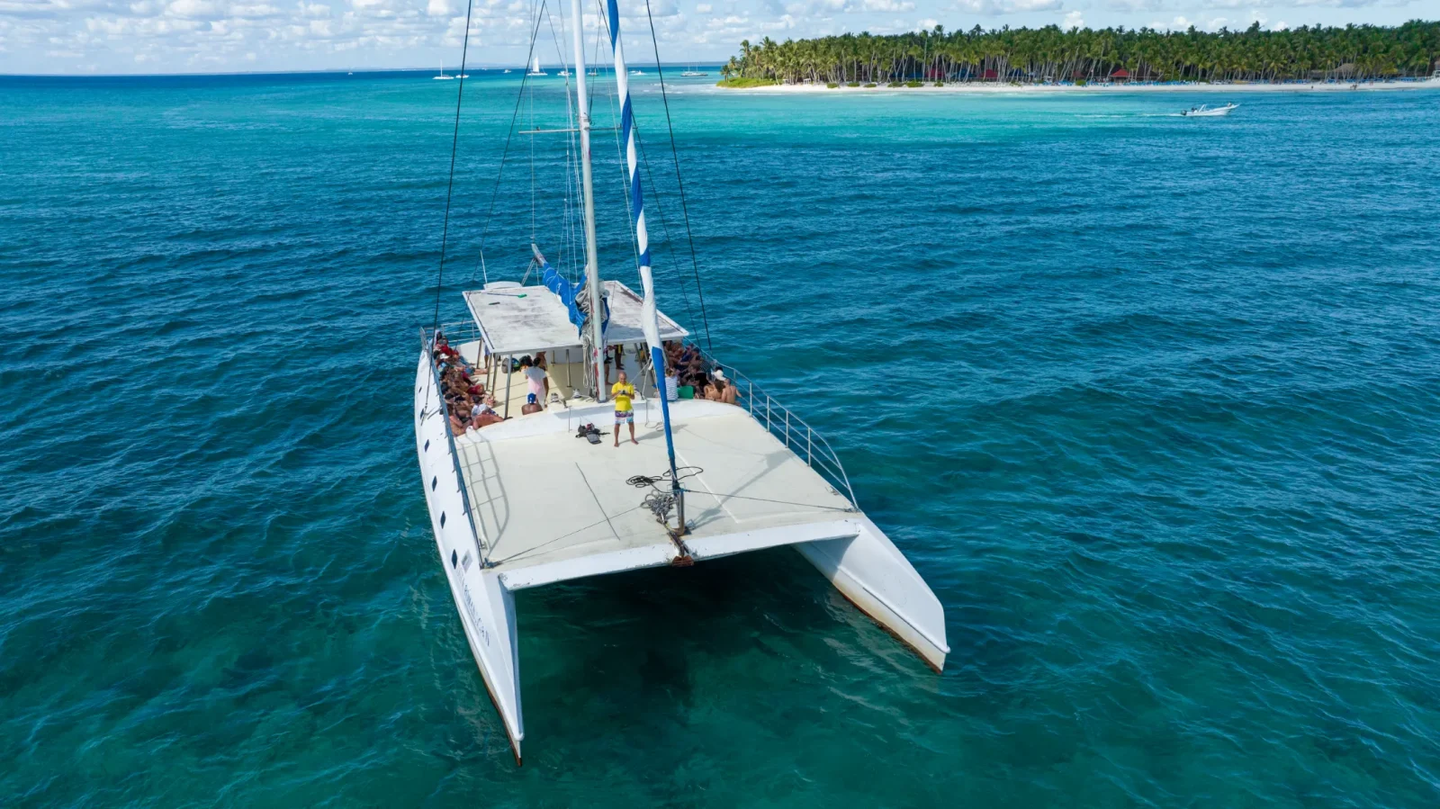 Aerial photography of Saona Island captured by drone pilot