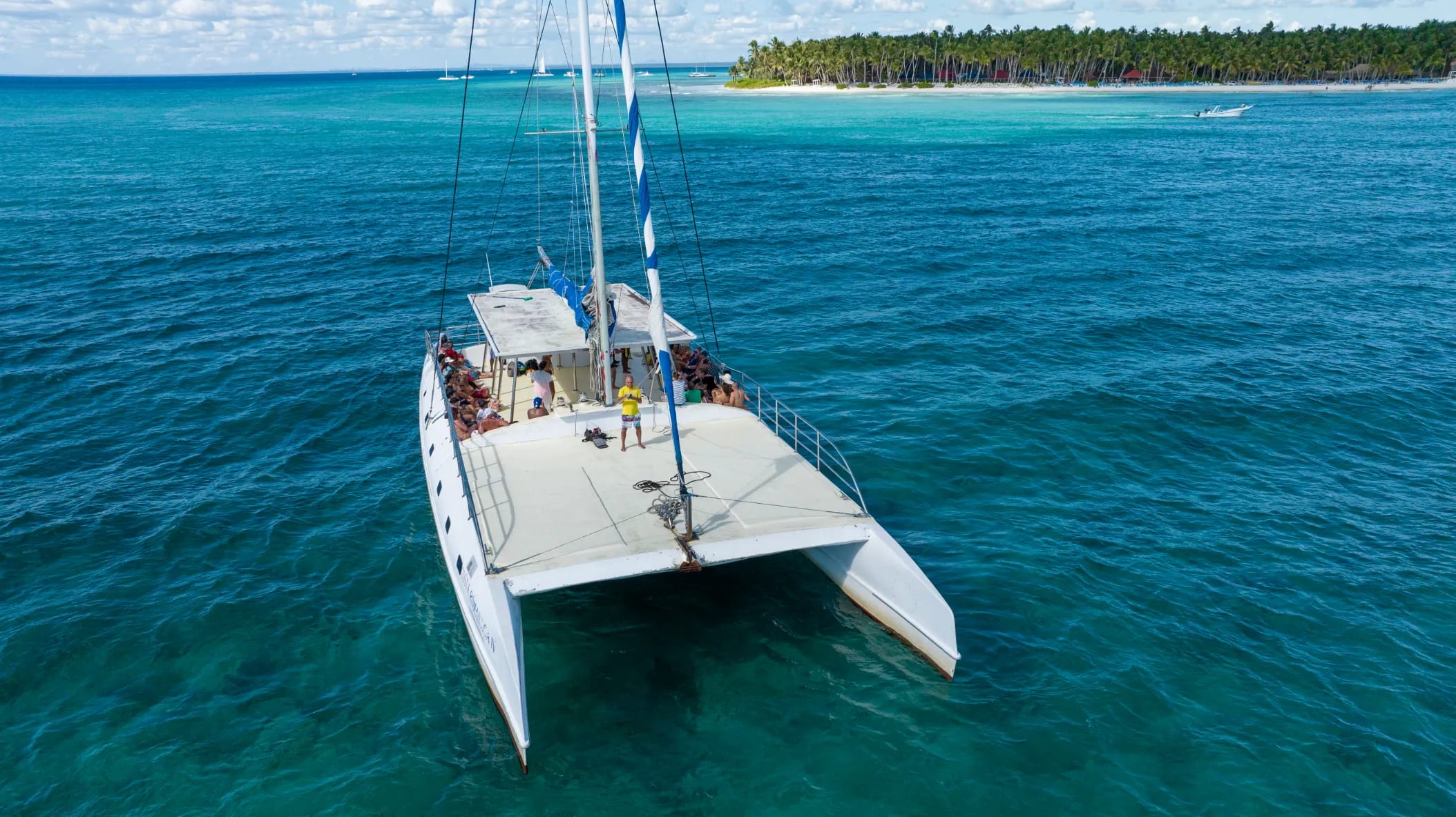 Fotografía aérea de Isla Saona capturada por piloto de drone