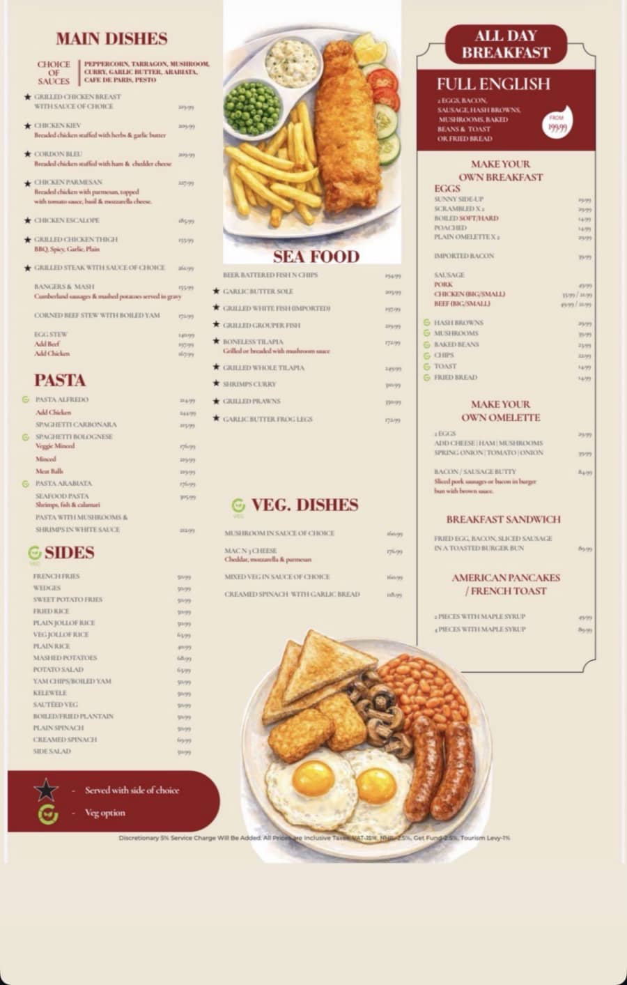 Menu page 1