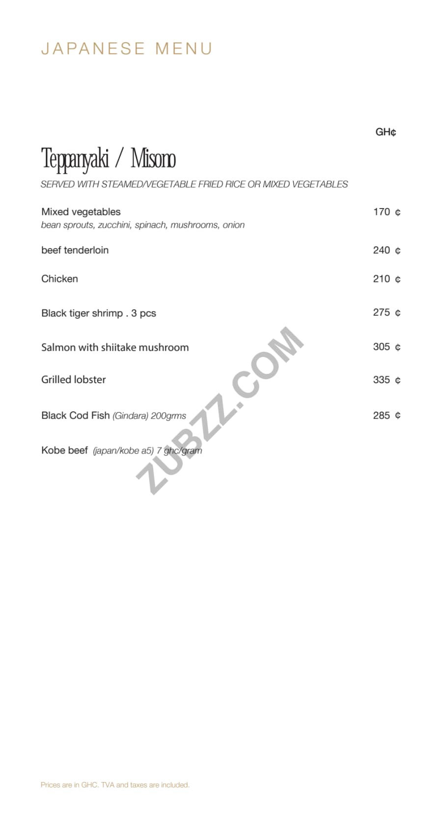 Full menu page 14