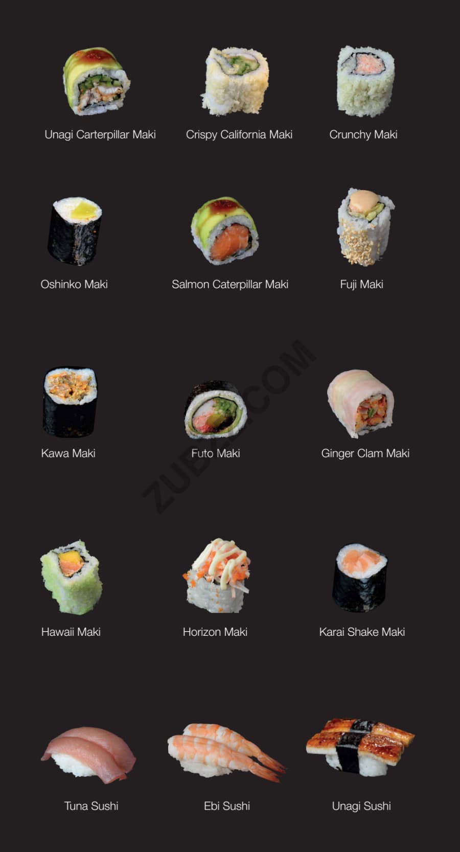 Full menu page 16