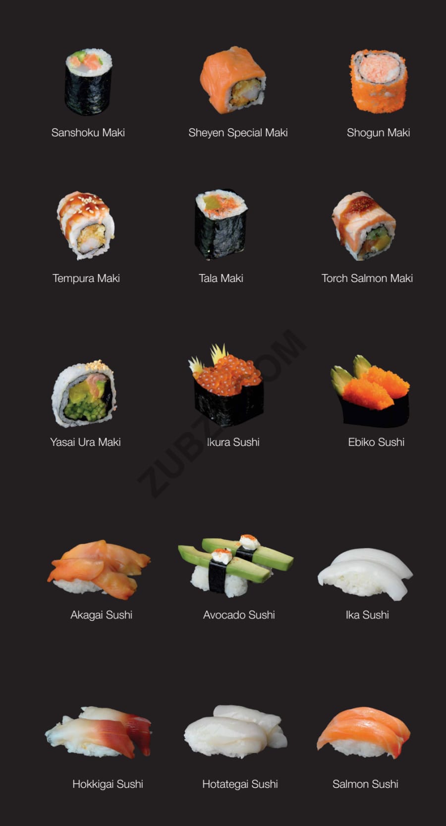 Full menu page 17