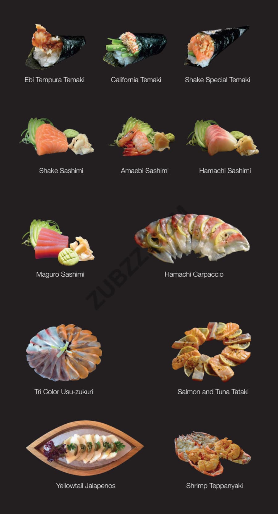 Full menu page 18