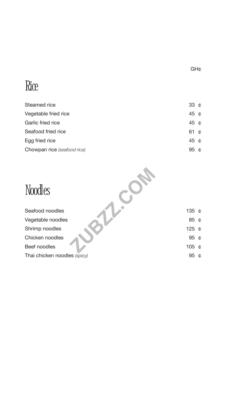 Full menu page 21