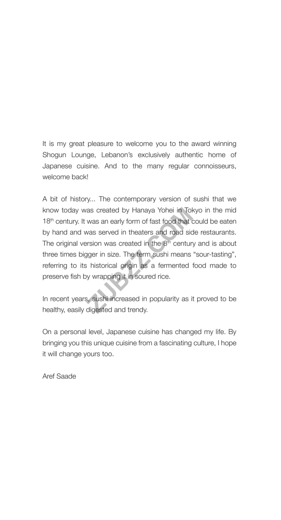 Full menu page 3